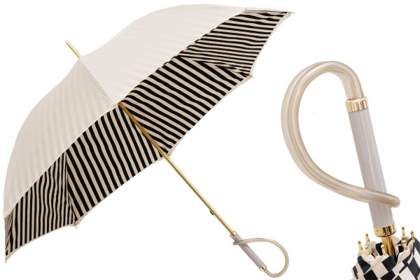 PASOTTI IVORY BLACK STRIPES ДАМСКИ ЧАДЪР 189 21352-5А