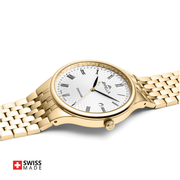 Appella L12002.1133DQ златист швейцарски часовник ClassicWatches.bg