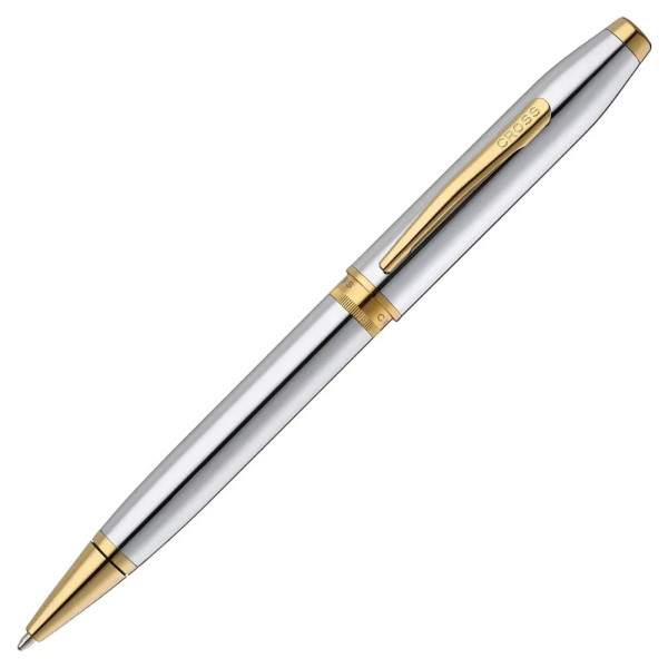 Cross Foundry - Polished Chrome with Gold PVD химикалка