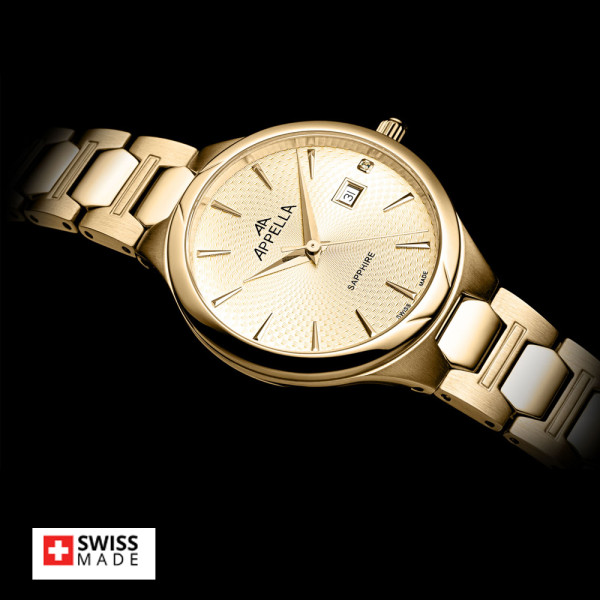 Appella часовник L50010.1111DQ сапфир кристал swiss made classicwatches.bg