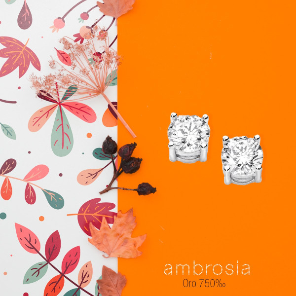 COMETE  AMBROSIA ЗЛАТНИ ОБЕЦИ С ЦИРКОНИИ  AOZ161