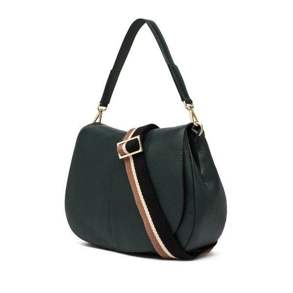 ДАМСКА ЧАНТА ЕСТЕСТВЕНА КОЖА- РЪЧНА ИЗРАБОТКА GIANNI CHARINI 6037/DEEP GREEN