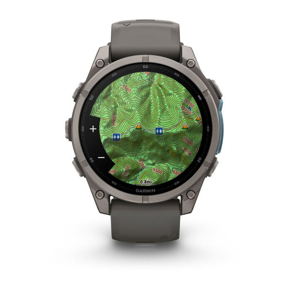 Garmin Fenix 9 Titanium с Pebble Grey силиконова каишка 010-04762-01