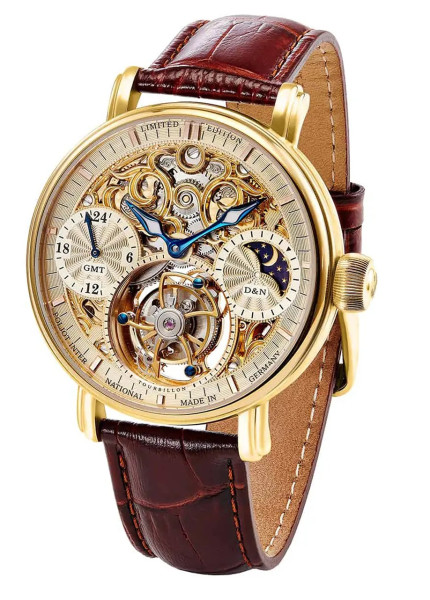 POLJOT INTERNATIONAL TOURBILLON SKELETON HAND WINDING 43MM MEN'S WATCH LIMITED EDITION 100PIECE S3360.T66
