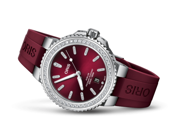 ORIS AQUIS DIVING DATE DIAMONDS AUTOMATIC 41.5MM LADIES WATCH 733 7766 4998-07 4 22 68FC