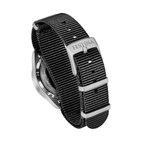 мъжки часовник festina swiss черна каишка винтова коронка
