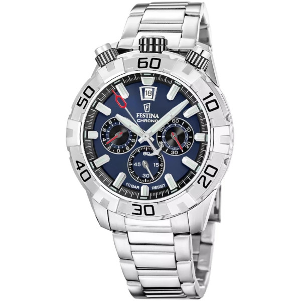 часовник festina f20743/1 мъжки син циферблат стоманена верижка classicwatches.bg