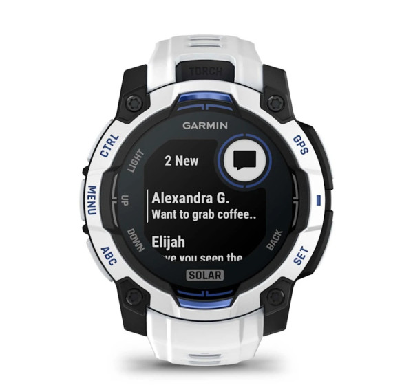 Часовник Garmin Instinct 3 Solar Whitestone Bolt Blue Limited Edition 45mm 010-02934-03 – дисплей и функции – classicwatches.bg