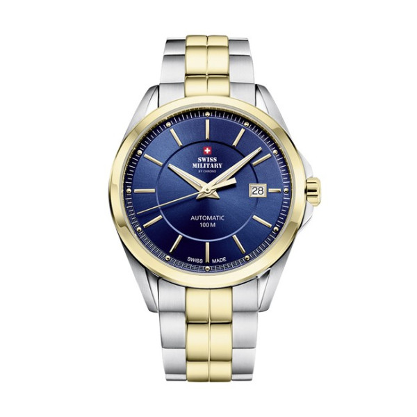 SWISS MILITARY by CHRONO SMA34085.07 автоматичен часовник със син циферблат – classicwatches.bg
