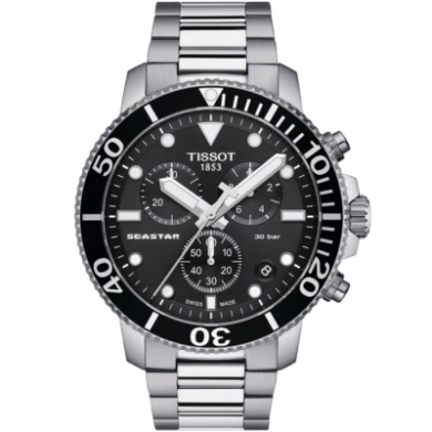 TISSOT SEASTAR 1000  CHRONOGRAPH QUARTZ  45.5MM MEN'S WATCH T120.417.11.051.00