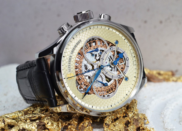 ALEXANDER SHOROKHOFF CHRONO REGULATOR MANUAL 43.5MM MEN'S WATCH LIMITED EDITION 68PIECES AS.CR02-2