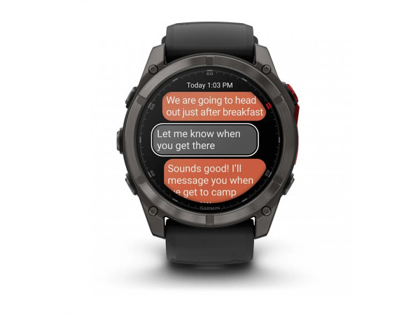 GARMIN FENIX 8 PRO 51MM MICROLED SAPPHIRE CARBON GRAY DLC TITANIUM С BLACK/PEBBLE  010-03380-01