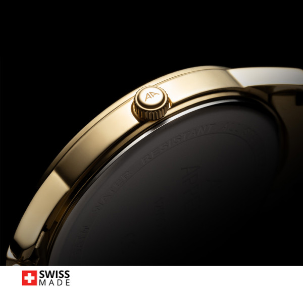 Appella L12005.1161Q мъжки часовник със златист безел ClassicWatches.bg