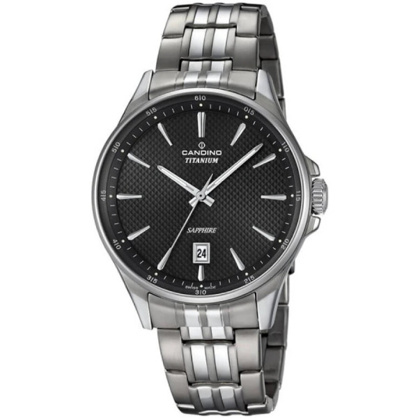 Часовник candino c4606 d мъжки титаниев черен циферблат swiss made classicwatches.bg
