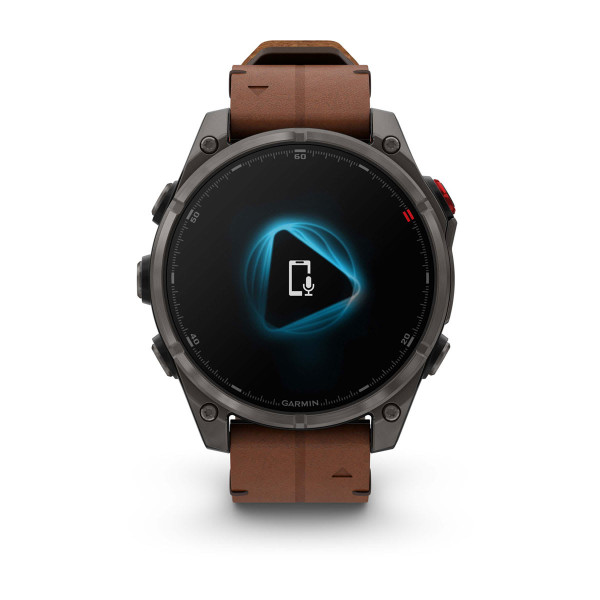 Garmin Fenix 8 Pro Amoled Sapphire Carbon Grey DLC Titanium с Chestnut кожена каишка 010-03198-40