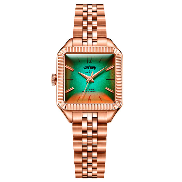 дамски часовник welder royal wrc914 розово злато квадратен корпус classicwatches.bg