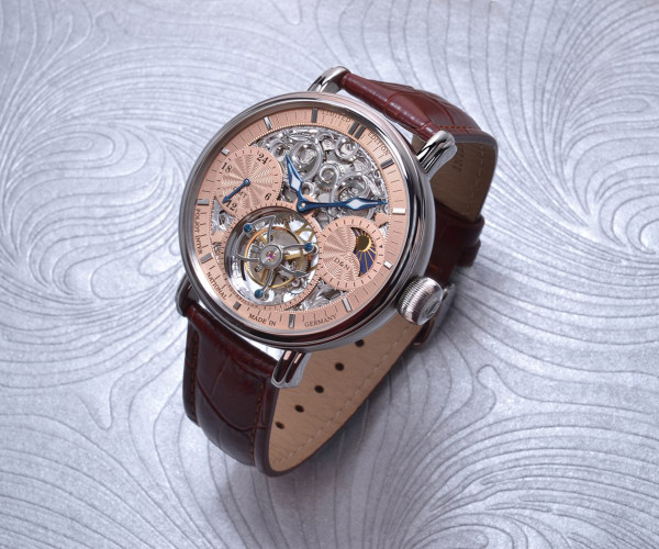 часовник poljot international skeleton tourbillon salmon dial classicwatches.bg