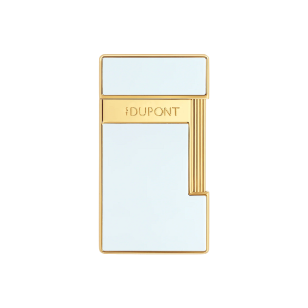 Запалка S.T.Dupont Slimmy White Laquer and Golden 28224