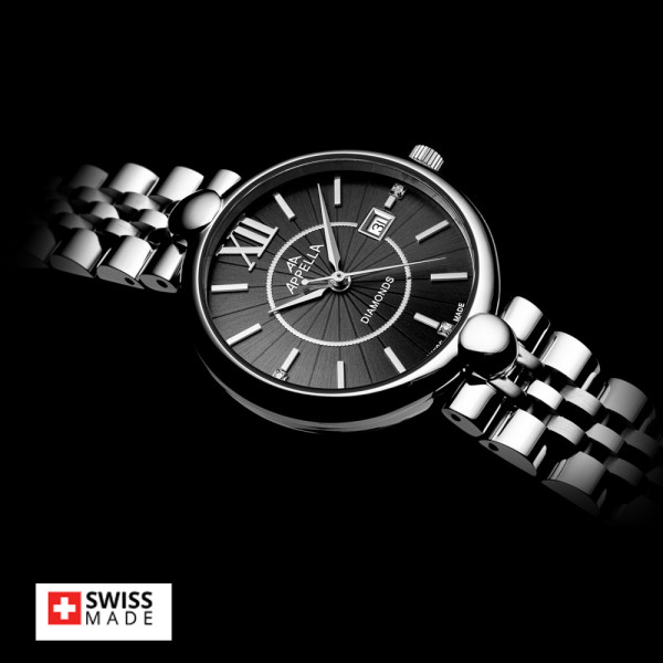 Appella часовник L50011.5166DQ сапфир кристал swiss made classicwatches.bg