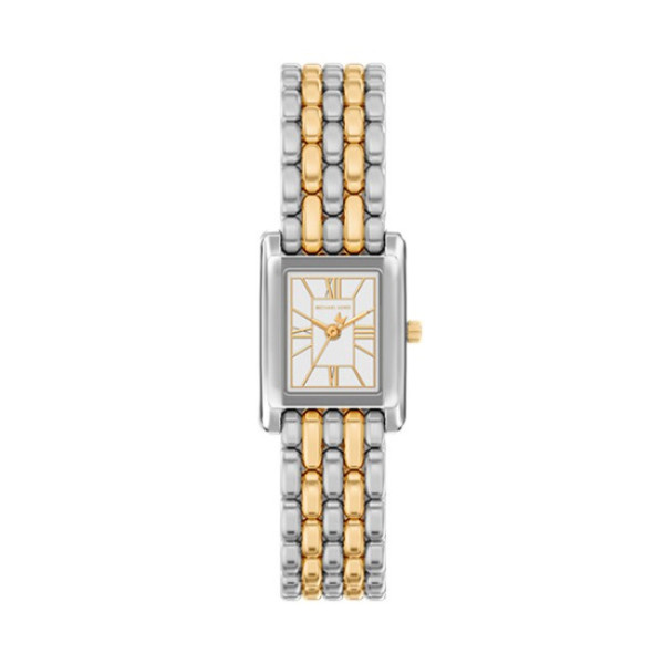 Michael Kors MK4999 дамски часовник с бял правоъгълен циферблат