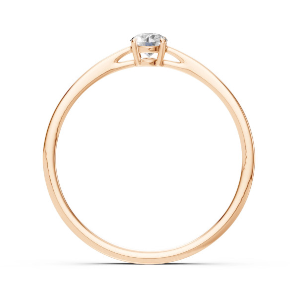 Cara пръстен с диамант 0.15 ct – ЗЛАТНО БИЖУ 14К K101-10012/1R(3.4)/14K