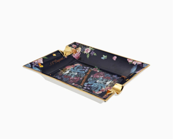 ПЕПЕЛНИК ЗА ПУРИ S.T.DUPONT PORCELAIN SKULL & FLOWERS 6410