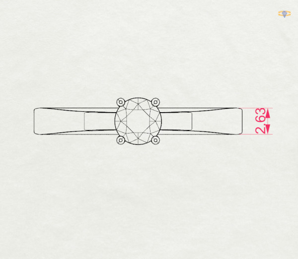 Cara пръстен с диамант 0.35 ct GIA сертификат K101-10012Y