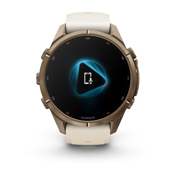 Garmin Fenix 9 Pro inReach Autumn Gold Titanium с Cream/French Grey силиконова каишка 010-04335-21
