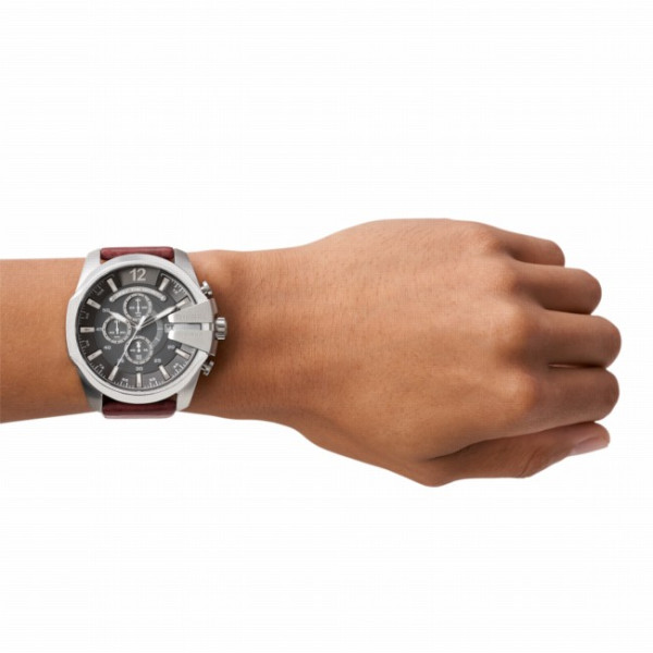 Мъжки хронограф Diesel DZ4290 с кафява кожена каишка – ClassicWatches.bg