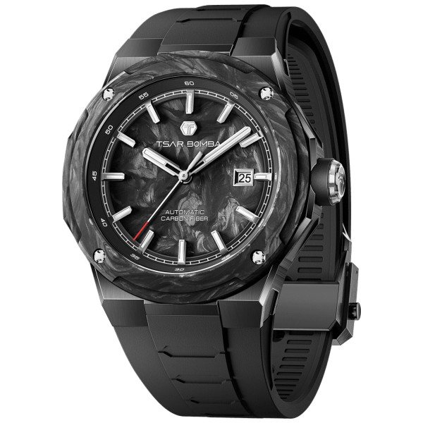 TSAR BOMBA Electron-Carbon-X II Carbon Fiber Automatic Black TB8230-02