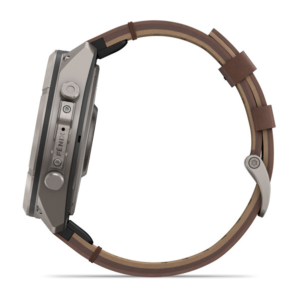 Garmin Fenix 9 Pro inReach Titanium с Walnut кожена каишка 010-04337-41