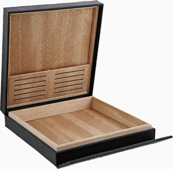 Кутия за пури S.T.Dupont Black Leather Travel Cigar Humidor 1357