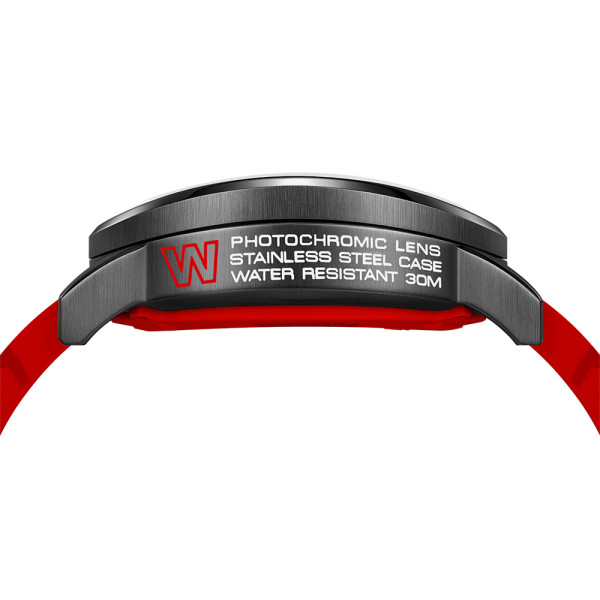 welder edge wmd2009 red silicone strap black case photochromic glass classicwatches.bg