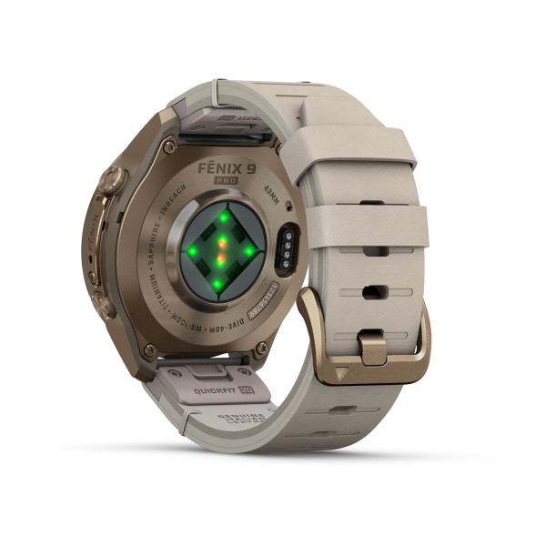 Garmin Fenix 9 Pro inReach Autumn Gold Titanium с Bone кожена каишка 010-04335-41