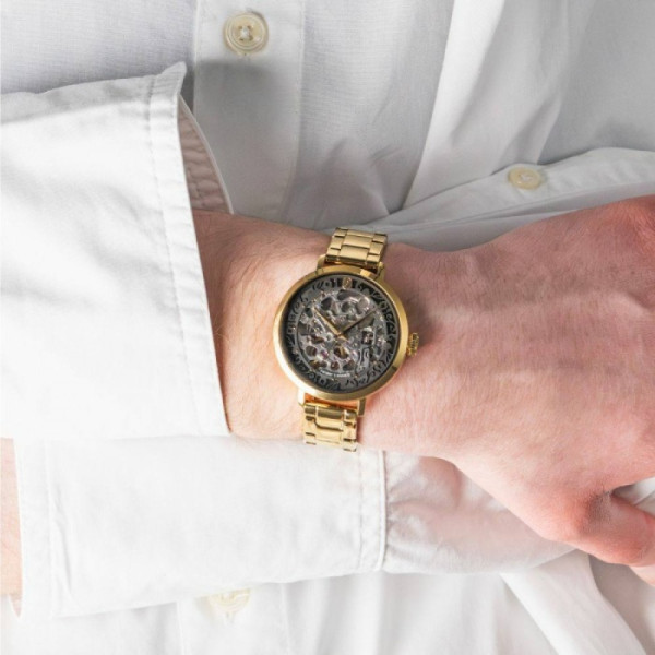 Pierre Lannier 142G532 изглед отпред със скелетон циферблат – classicwatches.bg