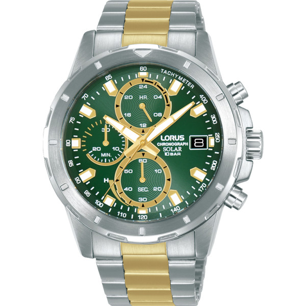Lorus RZ605AX9 мъжки соларен хронограф със зелен циферблат – ClassicWatches.bg