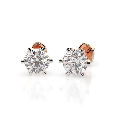 CARA Златни обеци с диаманти 1.40 ct GIA сертификат K102-10040R