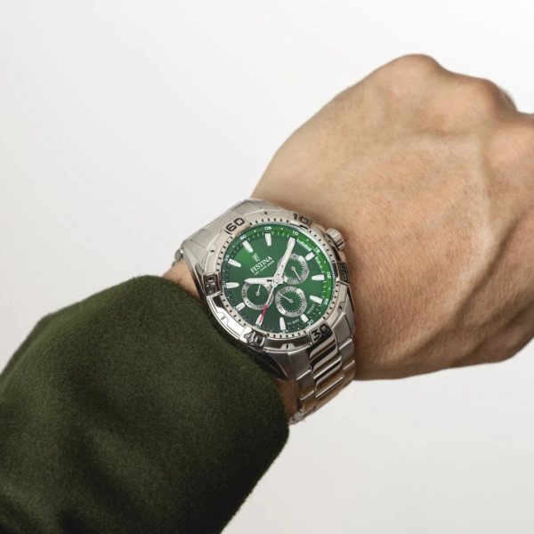 часовник festina f20623/3 мултифункционален модел зелен дизайн classicwatches.bg