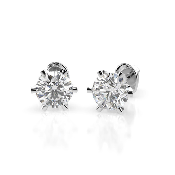 Cara обеци с диаманти 1.00 ct GIA сертификат – ЗЛАТНО БИЖУ 14К K102-10040/1W(5.1)/14K
