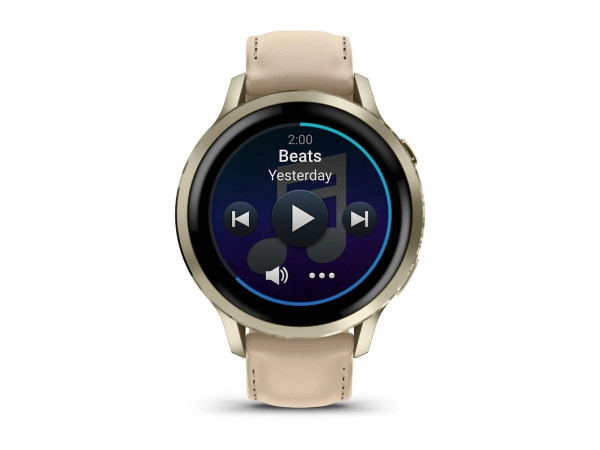ЧАСОВНИК GARMIN VENU 4 41ММ LUNAR GOLD С LIGHT SAND КОЖЕНА КАИШКА 010-03013-03