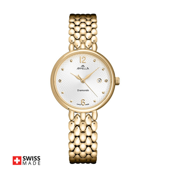часовник Appella L50014.1173DQ дамски модел златист корпус classicwatches.bg