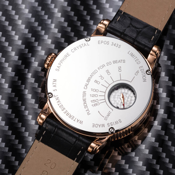 Часовник Epos 3435 Verso 2 – ръчно навиване и пулсомер на гърба – classicwatches.bg