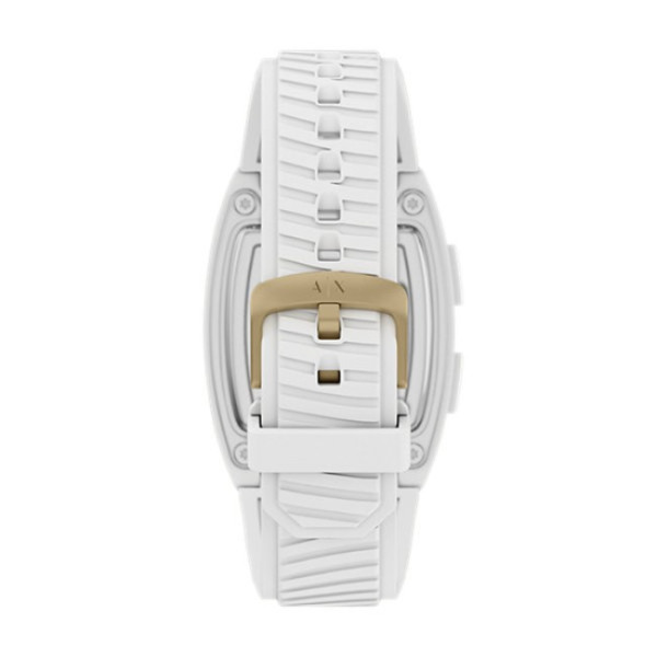 Armani Exchange AX2968 мъжки часовник с бяла силиконова каишка