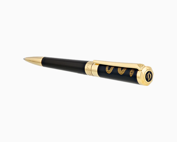ХИМИКАЛКА S.T.DUPONT LIBERTE HIPPOCRATE BLACK NATURAL LACQUER&YELLOW GOLD 465676