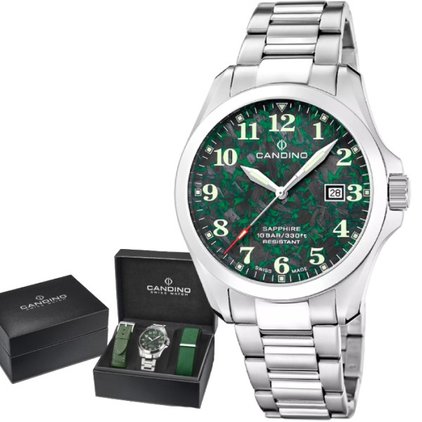 Candino C4785/3 мъжки часовник зелен циферблат ClassicWatches.bg

