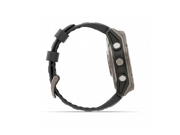 GARMIN FENIX 8 PRO 51MM AMOLED SAPPHIRE TITANIUM С GRAPHITE/BLACK СИЛИКОНОВА КАИШКА 010-03199-11