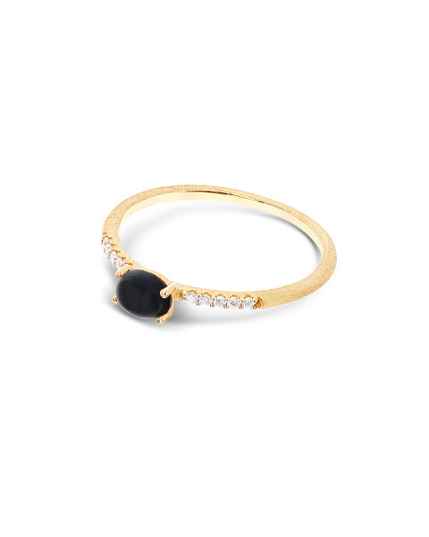 Nanis Dancing Mystery Black Onyx пръстен оникс, диаманти AS9-599