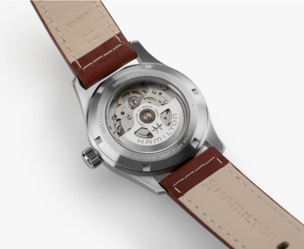 мъжки часовник Hamilton Khaki Field Auto 38mm прозрачен гръб – ClassicWatches.bg