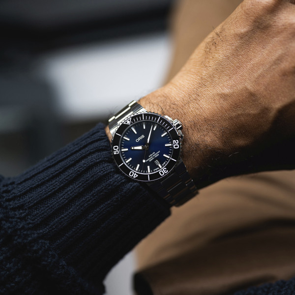 ORIS AQUIS DIVING DATE AUTOMATIC 41.5MM MEN'S WATCH 733 7766 4135-07 8 22 05PEB
