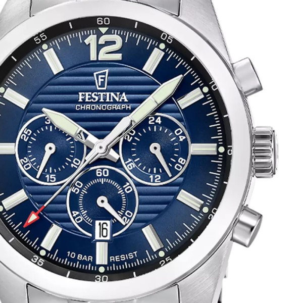 Festina F20742/4 мъжки хронограф със син циферблат – classicwatches.bg